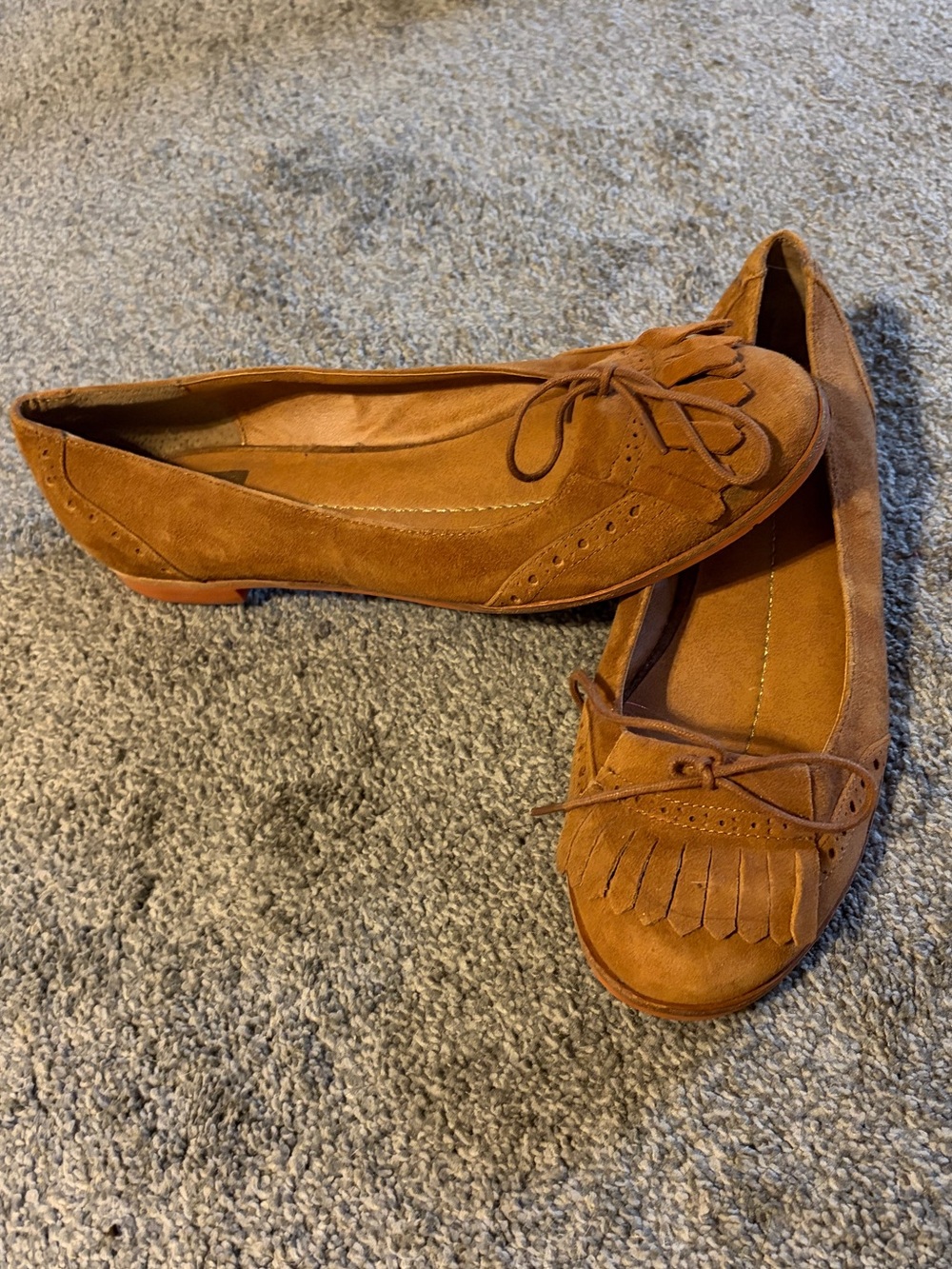 DV by Dolce Vita Chestnut Suede Kiltie Loafer Flats